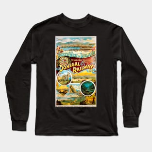 Vintage Travel Poster - Donegal Railway Long Sleeve T-Shirt